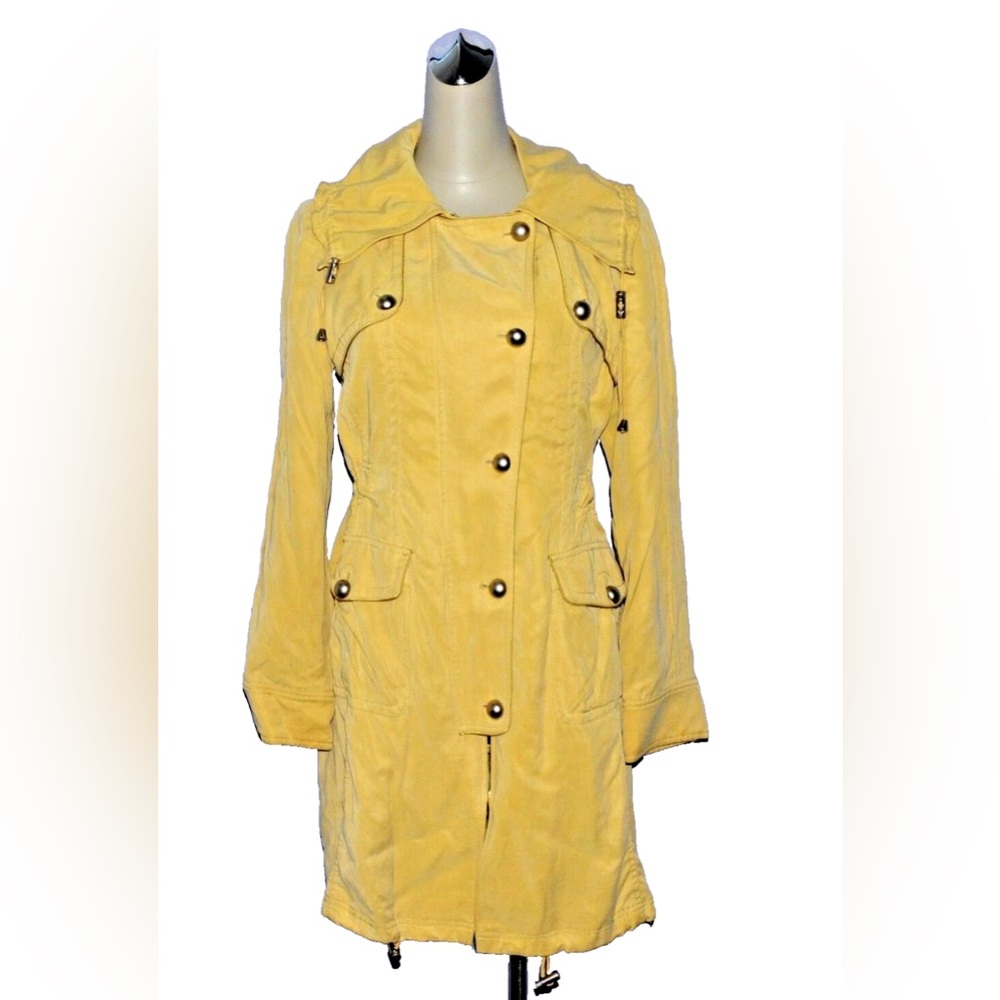 LIST SIZE S SMALL YELLOW BUTTER JACKET COAT INSULATED FALL WINTER